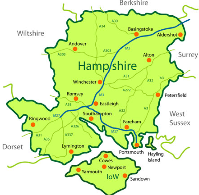 Map Of Hampshire Coast Hampshire-Map < Evolve Block & Estate Management Ltd